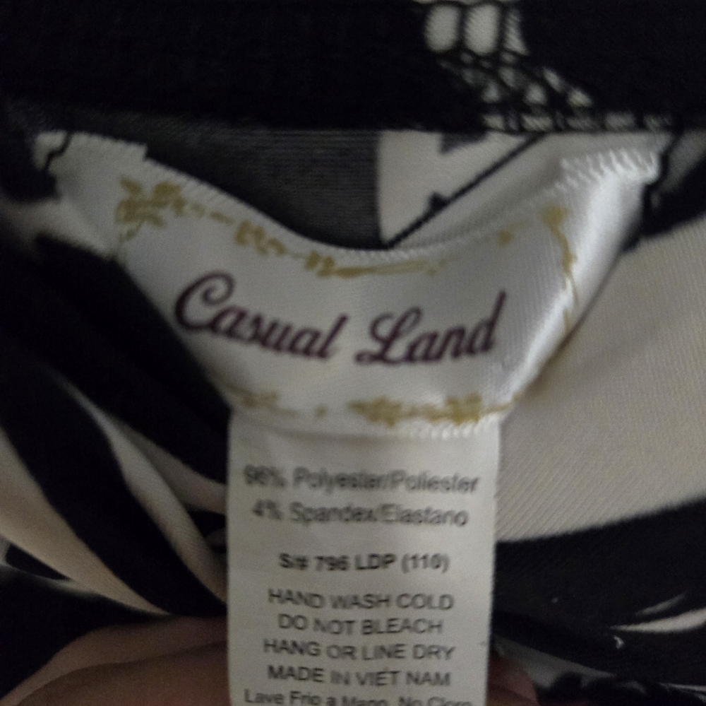 Casual Land Black And White Maxi Dress Size S - Picture 3 of 3